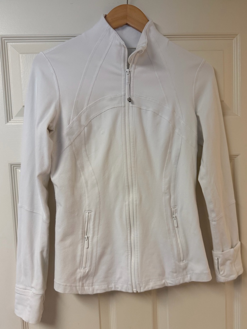 Lululemon white define jacket, size 10